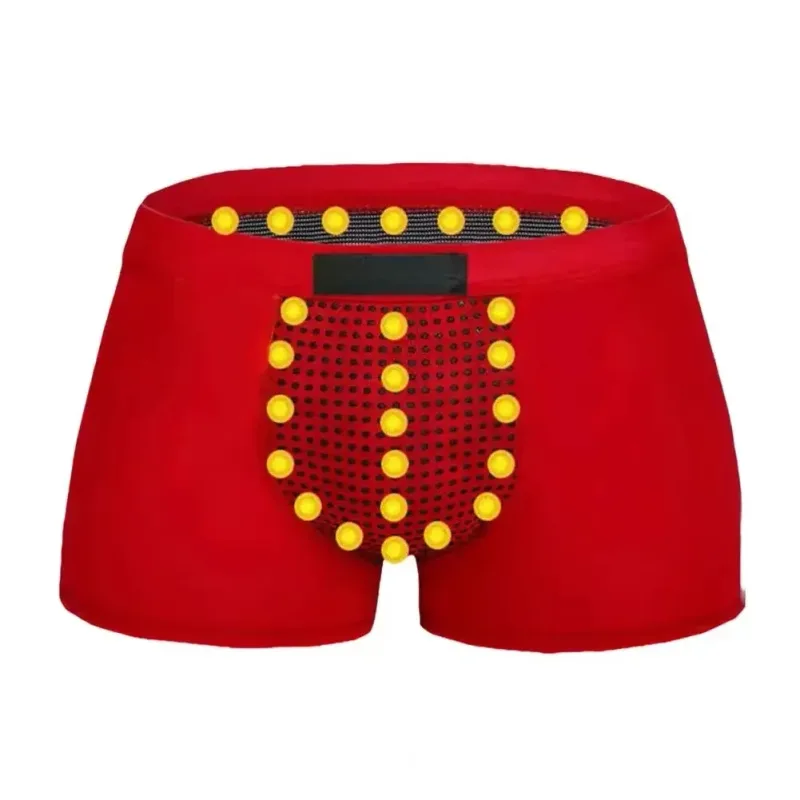 Boxer da uomo Assorbimento del sudore U Convesso Magnetico Biancheria intima fisiologica Massaggio Tinta unita Plus Size Mutande da uomo Abbigliamento interno Cl