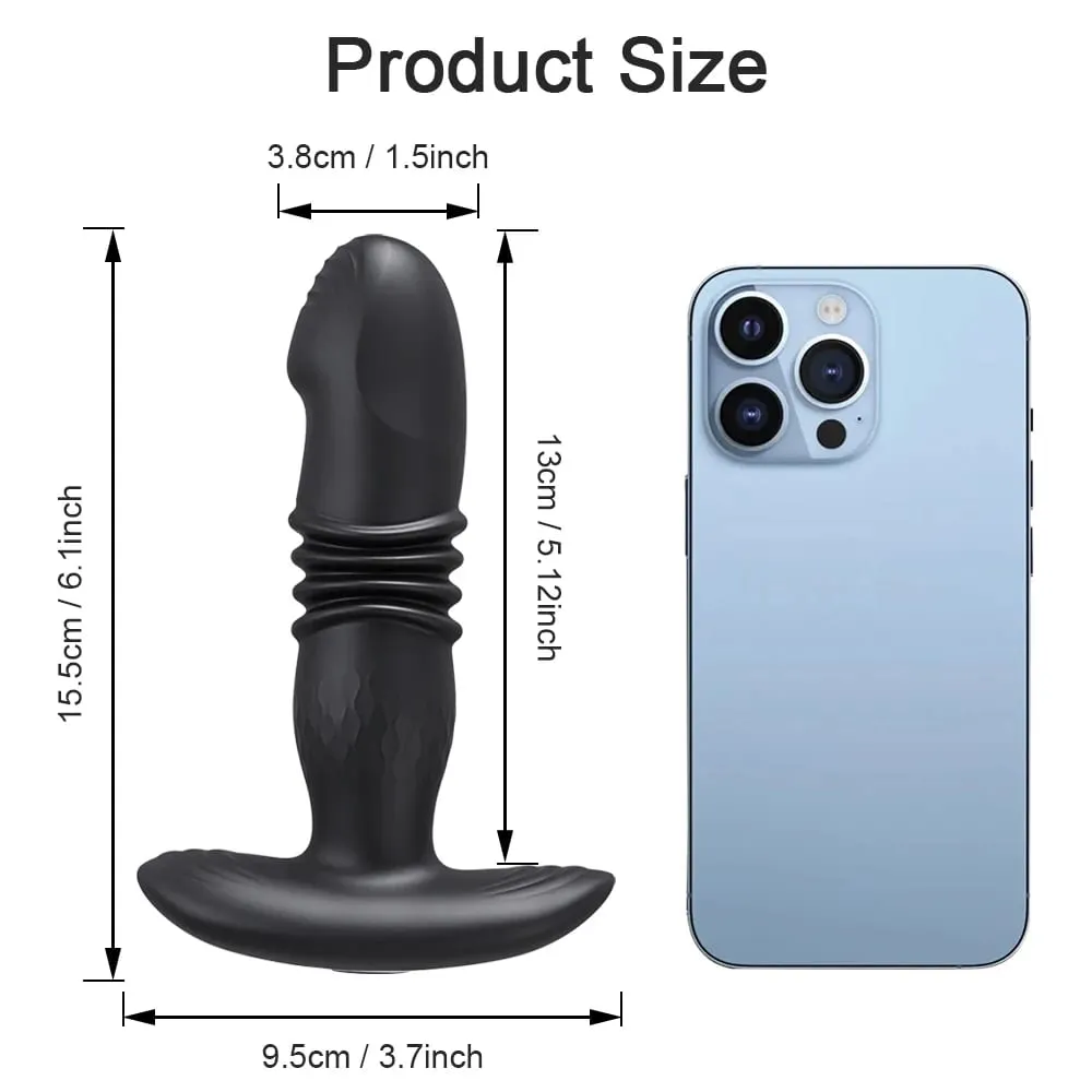 Plug anale vibrante telescopico vibratore di controllo APP giocattolo del sesso telecomandato per plug anale per massaggiatore prostatico maschile con dildo anale adulto — image 6