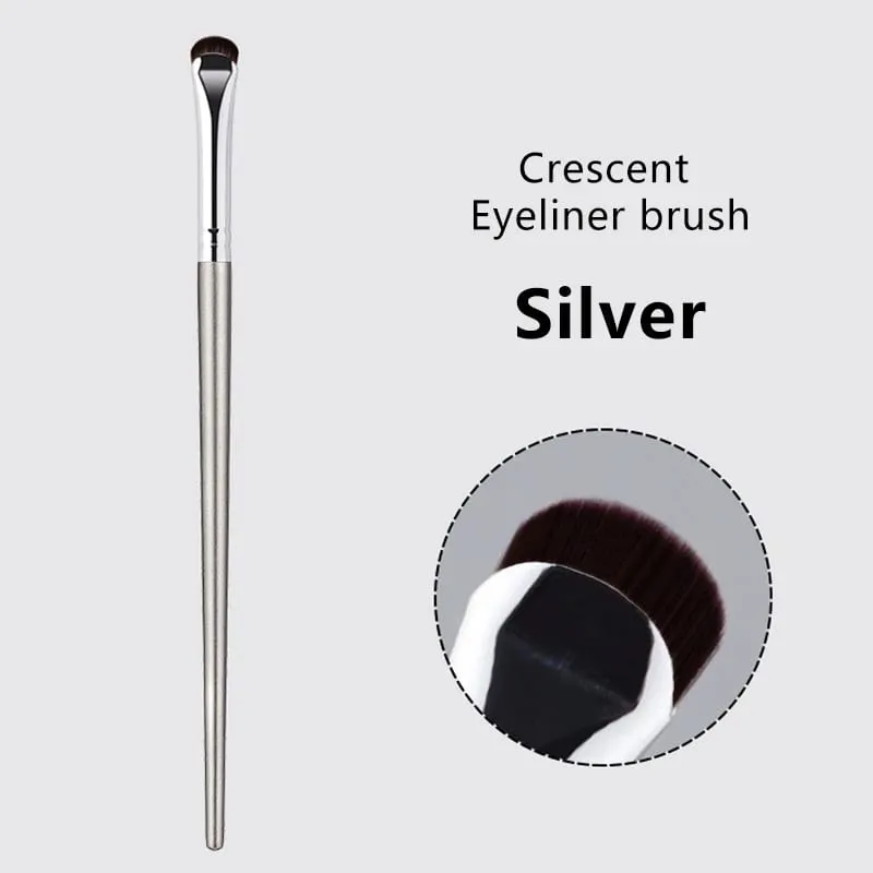 1/2PC Crescent Eyeliner Makeup Børster Øjenmakeupværktøj Præcisions blød øjenskyggebørste Buet tynde kosmetiske værktøj til små øjne