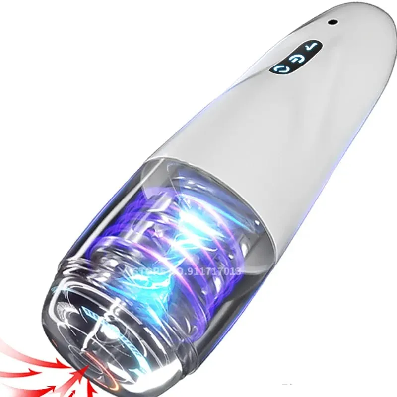 Automatischer männlicher Masturbator, Teleskop-Rotation, Saugen, Blowjob, Penispumpe, Taschenmuschi, Sexspielzeug, Masturbationstasse, Erwachsene für Männer