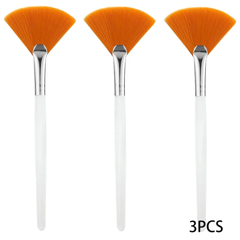 3/9 Pezzi Pennelli per maschera a ventaglio facciale Pennello per maschera morbida Applicatore Estetista Pennelli per maschera facciale per donne Ragazze Strumenti cosmetici — image 9