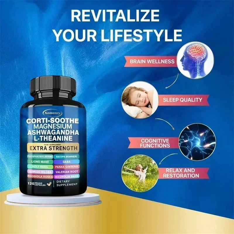 Corti-Soothe Supplement - Improve Sleep Quality Promote Cortisol Balance Support Adrenal Health and Relieve Fatigue