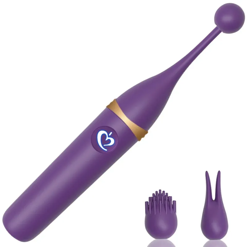 Potente stimolazione del clitoride a 10 frequenze vibratore del punto G 3 testa di ricambio massaggiatore per masturbazione giocattoli sessuali per adulti femminili