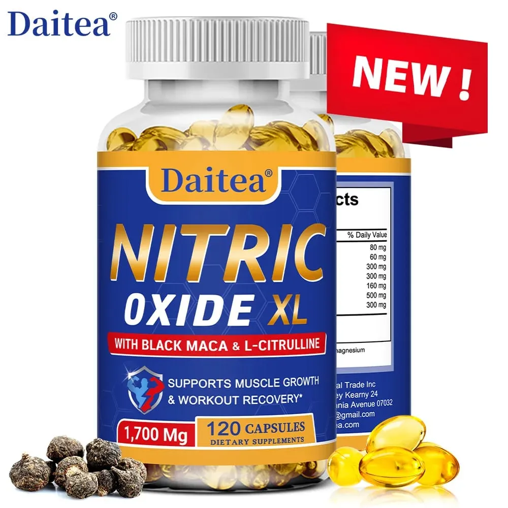 Oxyde nitrique - Les capsules de soutien à la santé des hommes contiennent de l'extrait de poudre de racine de maca pour la croissance et le renforcement musculaires — image 1