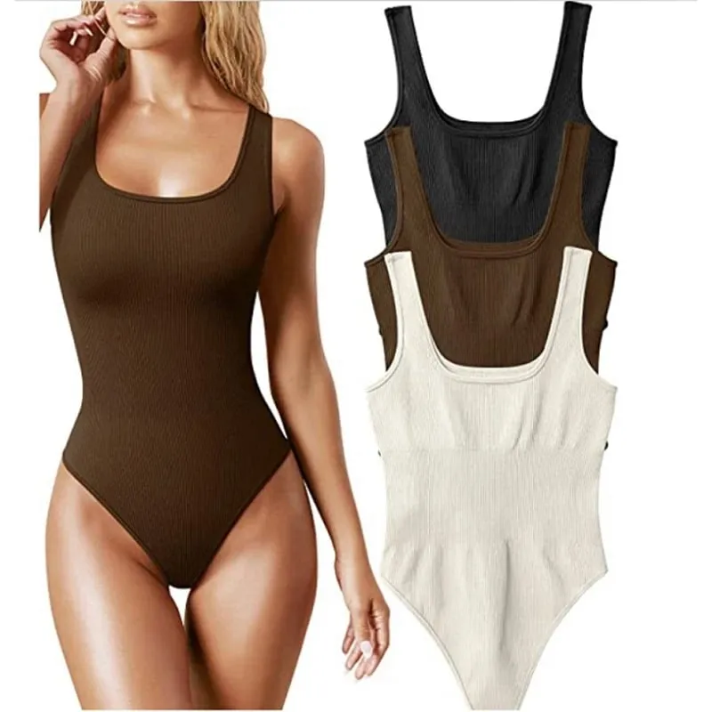 ฤดูร้อนเซ็กซี่ bodycon ผู้หญิง bodysuits หญิงถัก Slim Casual bodysuit Chic Lady Club Playsuits สั้น Femme — image 2