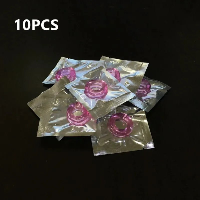 5/10 Buah Cincin Penis Tahan Lama Silikon Pria Dewasa Penunda Ejakulasi Cincin Karet Ayam Mainan Seks Pembesaran Penis untuk Cincin Seks Pria
