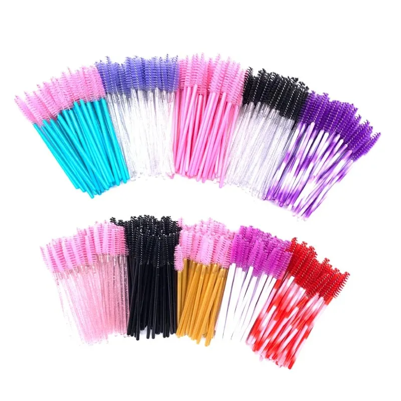 YGirlash 50Pcs Lash Swans Aplikator Bulu Mata Kristal Pemegang Berlian Pakai Nilon Tongkat Maskara Berus Alat Kosmetik — image 2