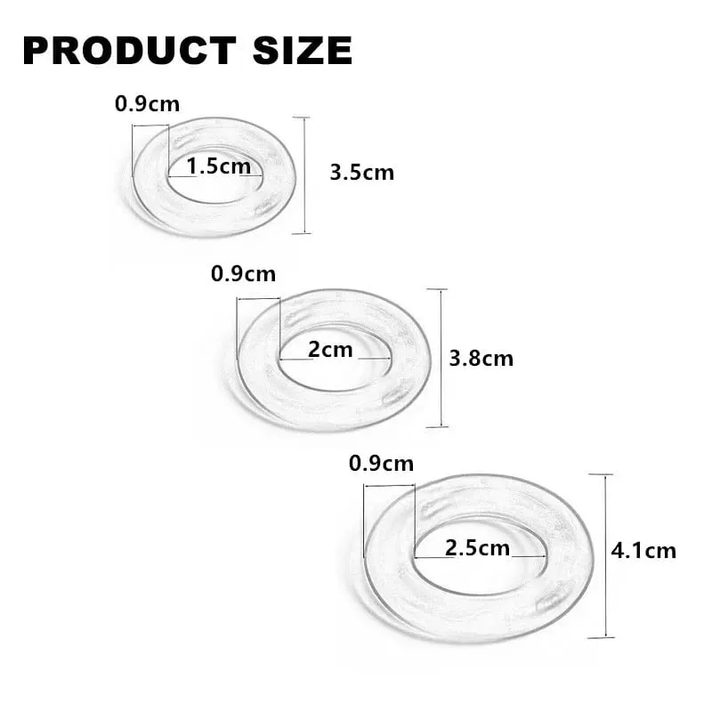 Mâle 6 pièces 1 ensemble Silicone pénis serrure coq anneau bondage érection retard éjaculation réutilisable agrandissement balle civière Sex Toy hommes — image 6