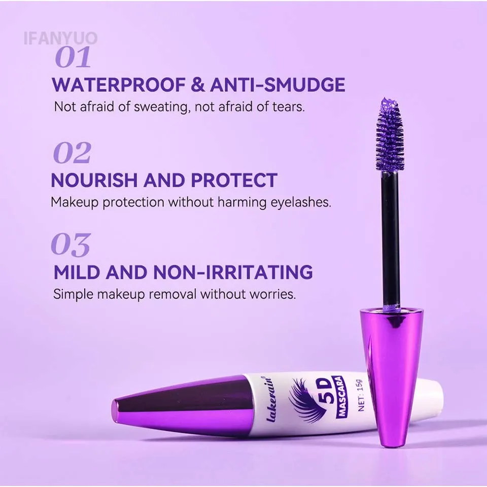 Červené víno Hnědé řasy Řasenka 5D Trojrozměrné řasy Curling Extension Nerozmazává se Voděodolný Fast Dry Lsting Makeup — image 7