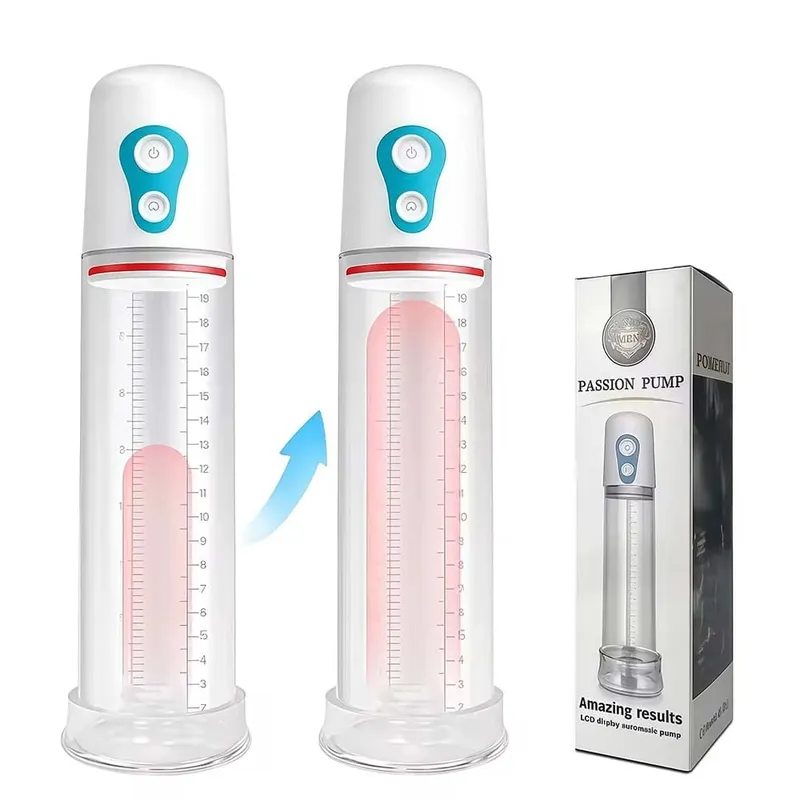 Bomba de pene eléctrica automática, masajeador de succión al vacío masculino, retraso de ampliación, pantalla LED, masturbación, Juguetes sexuales para adultos para hombres