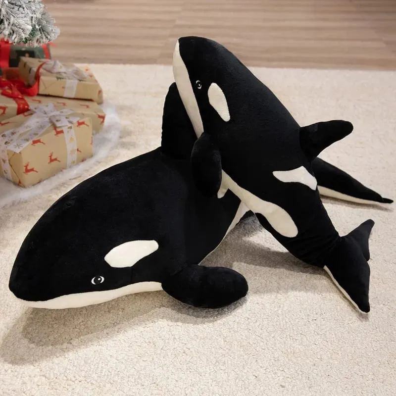 50/70 centimetri Orca Killer Whale Peluche Cuscino Morbido Nero Bianco Balena Coperte E Plaid Cuscino Camera Da Letto Divano Decor Oceano A Tema peluche Cuscino Regalo — image 5