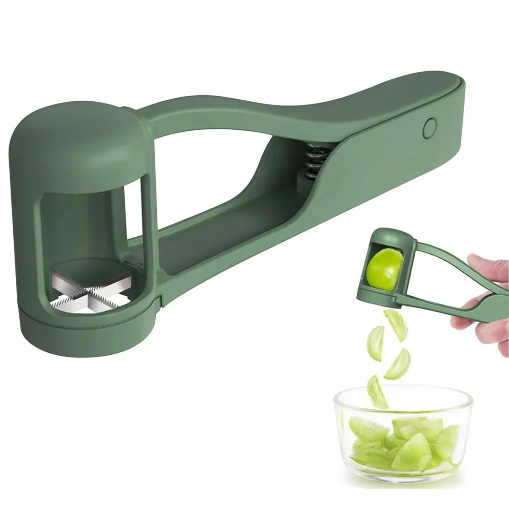 Cortador de uva fatiador de uva para crianças um segundo uva cereja tomate morango cortador quarto slicer cozinha gadget — image 10