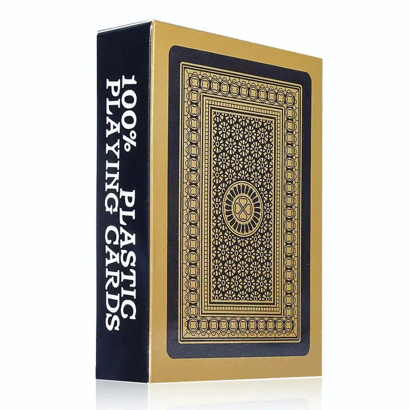Premium Black Glod Hrací karty PVC Plast Vodotěsné Odolné pokerové karty Velký balíček karet pro večírky — image 8