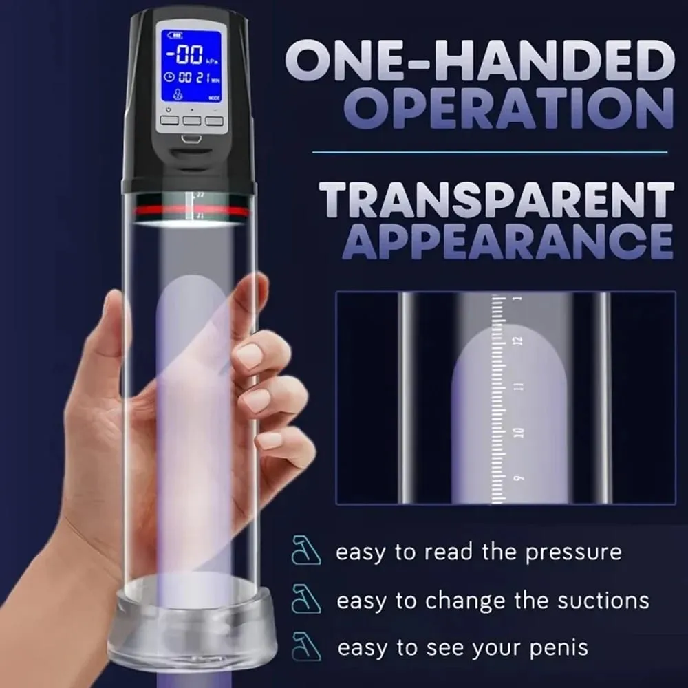 Luxurious Field Automatic Penis Pump Suction Vacuum Male Masturbation Penis Extender Dick Erection Enhancement Trainer Sex Toys — image 2