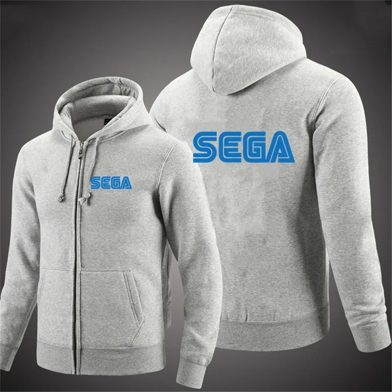 Men Sweatshirts Autumn Sega Pullover Casual Zipper Jacket for Male Hoody Outdoor Sweatshir Autumn Solid Color Turtleneck Swea — image 3