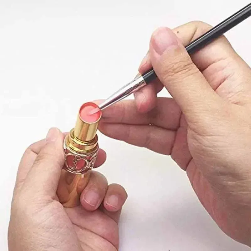 Brochas maquillaje silicone sombra lábio aplicador pincéis de maquiagem delineador lábio escova profissional sombra de olho ferramentas cosméticas
