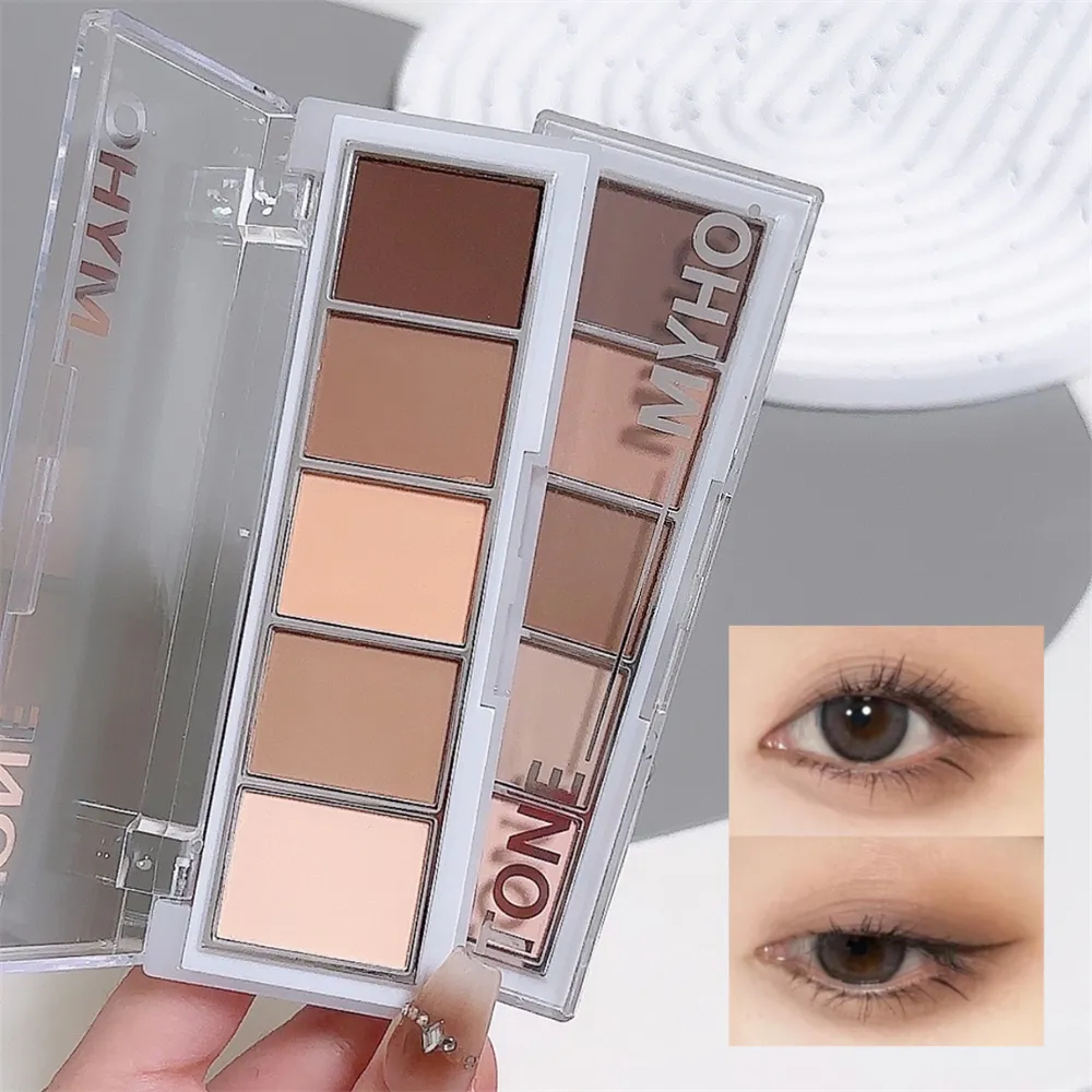 อายแชโดว์ 5 สี Matte NATURAL สีน้ำตาลแบบพกพา Bronzers เครื่องสำอางค์ Contouring SHADOW Earth Color Eye Shadow แต่งหน้า Palette — image 6