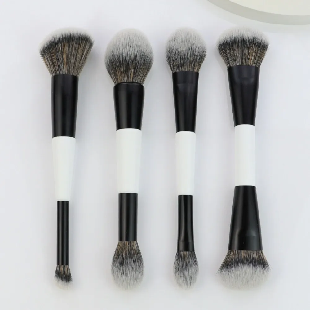 Pennello per contorno viso F4 a doppia estremità Pennello per correttore multiuso per ombretto ad alta copertura Pennello per fard in polvere per bellezza cosmetica — image 5