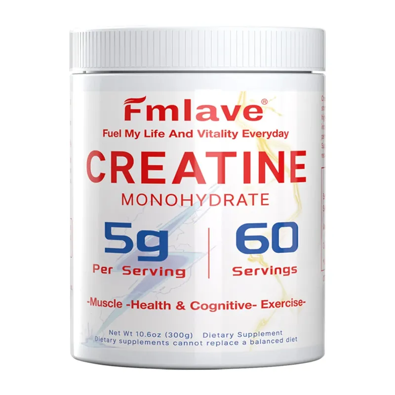 Fmlave Creatine Monohydrate Micronized Powder 300g - 60 เสิร์ฟ 5,000 มก. ต่อมื้อ (5g) - สำหรับผู้ชายและผู้หญิงการเจริญเติบโตของกล้ามเนื้อและการกู้คืน
