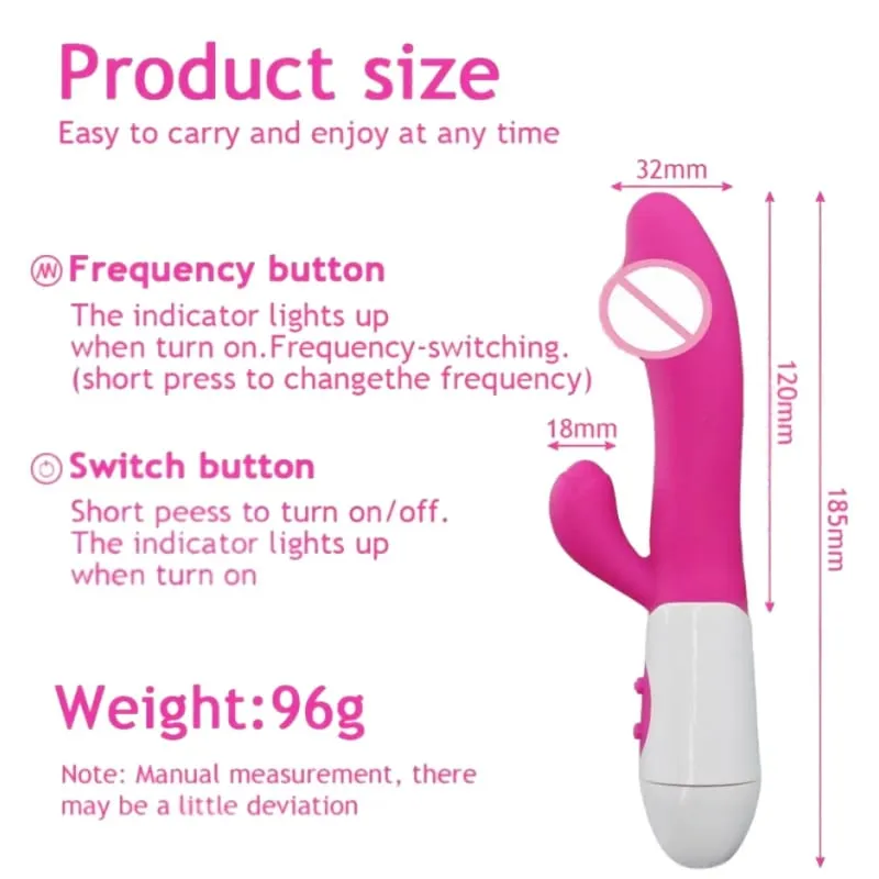 Silikon-G-Punkt-Kaninchen-Vibrator, Dual-Vibration, Klitoris-Massagegerät, 10 Geschwindigkeiten, wiederaufladbar, wasserdicht, Vergnügen, Sexspielzeug für Frauen — image 3
