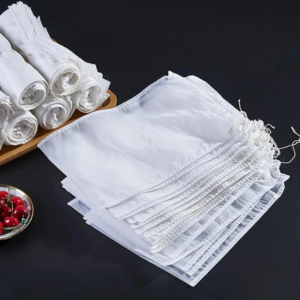 1/30 Stück 100 Mesh Sojamilch Nylon Filterbeutel Muttermilchbeutel Netto Joghurt Tee Kaffee Öl Lebensmittelpresse Filter Siebe Mesh Siebbeutel — image 8