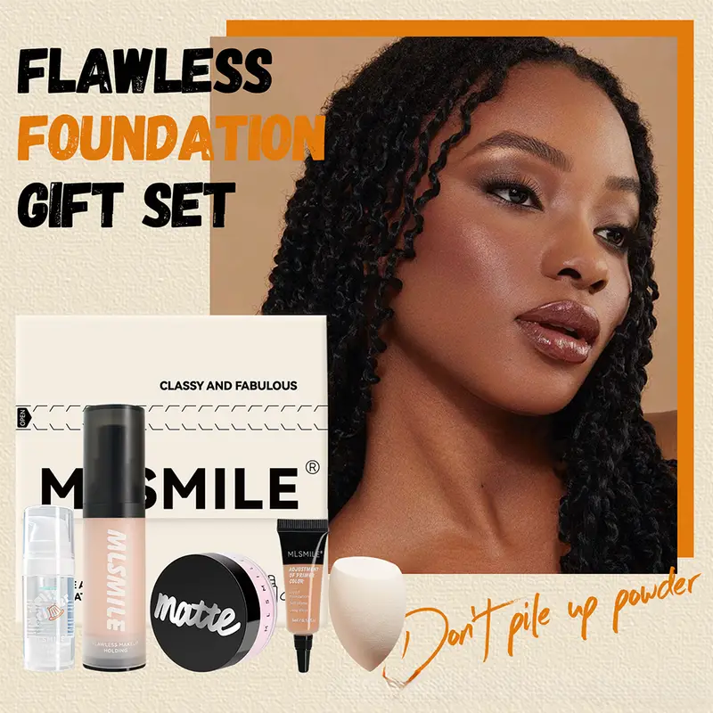 All-in-One-Foundation-Make-up-Geschenkset, vollständig deckender Concealer, Fixierpuder, Make-up-Schwamm, tragbares Gesichtskosmetik-Set — image 2