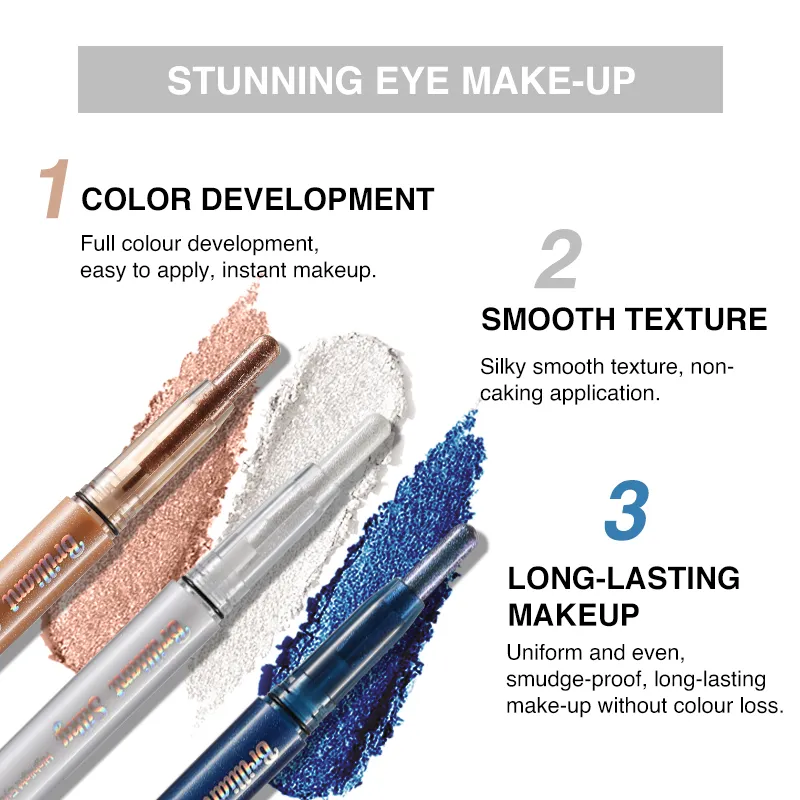 Sparkle Eyeshadow Stick Highlight Eye Pencil Shimmer Pearl Długotrwały wodoodporny, wielofunkcyjny makijaż oczu Beauty — image 2