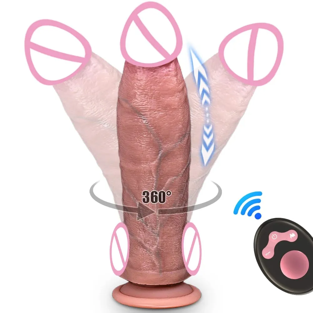 Huge Big Soft Vibrator Heating Realistic Dildo for Woman Men Wireless Telescopic Dick Masturbator Penis G Spot Vagina Anal — image 1