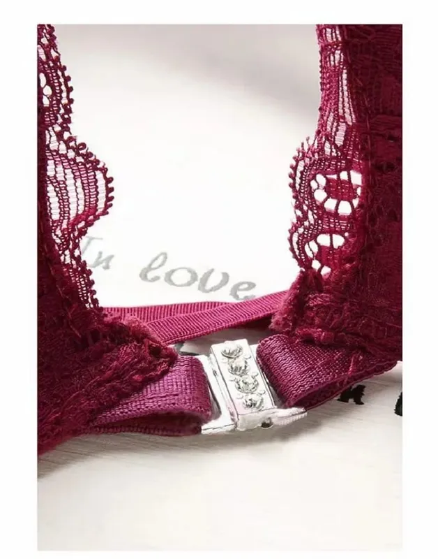 Ensemble de soutien-gorge sexy en dentelle avec boucle avant, dos nu, lingerie réglable — image 6