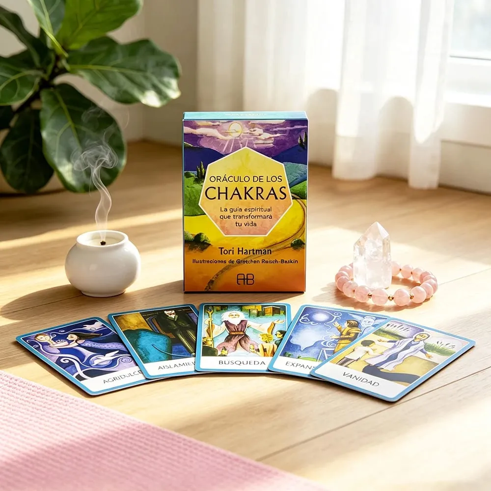 Oráculo De Los Chakras Carte Oracolo Versione Spagnola 49 Carte Divinazione Mazzo di Tarocchi Meditazione Guida Spirituale Gioco di Carte — image 2