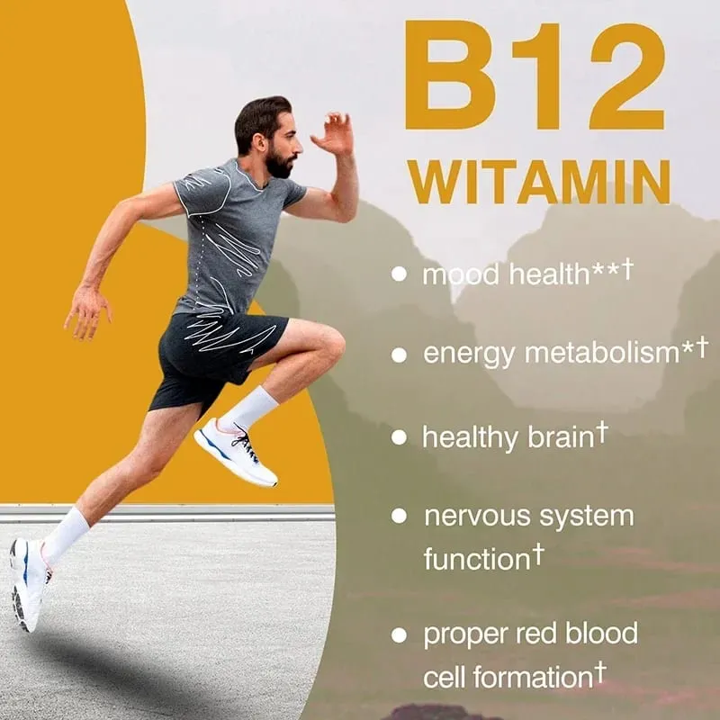 Vitamin B12 - for Mood Brain Nervous System Energy Metabolism Relieve Fatigue Heart Health — image 4