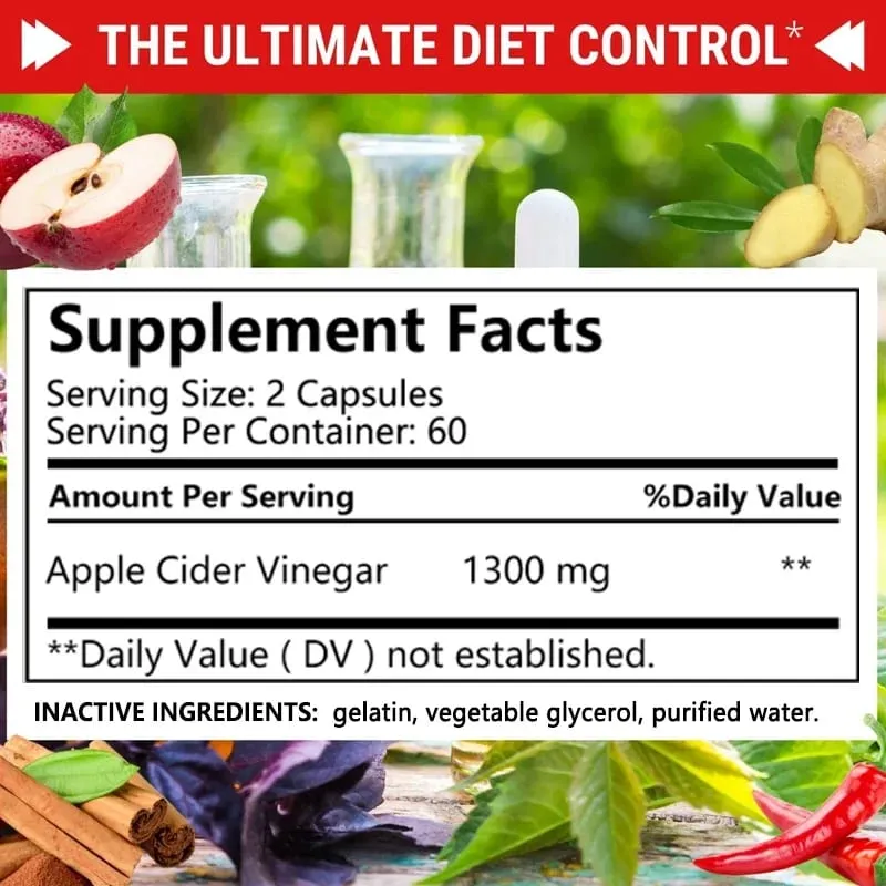 Daitea apple cider vinegar capsules support obesity-prone body management burn fat and inhibit fat accumulation — image 3