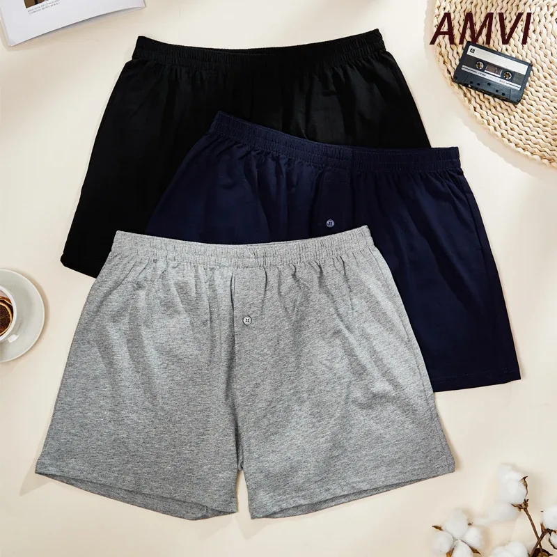 3PCS Cotton Soft Aloe Pants Breathable Comfortable Men's Underwear Home Leisure Loose Men's Panties Soft Seamless Boxer Briefs — image 8