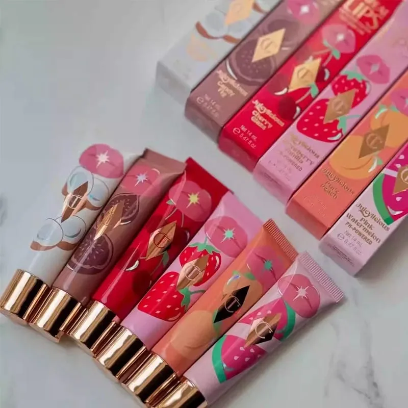 Set Solek Charlotte Tilbury CT Penyerlah Lip Blam Palet Pembayang Mata 4 Warna Lip Gloss Lip Blam Set Pillow Talk Tahan Lama — image 4