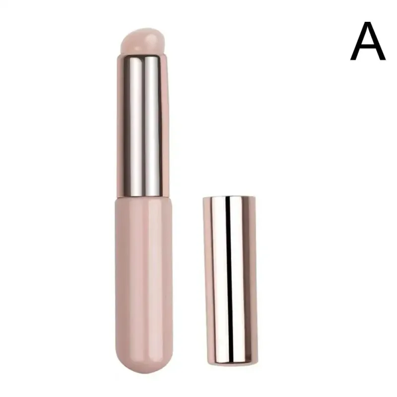 1 Buah Kuas Bibir Silikon dengan Tutup Penutup Kuas Concealer Seperti Ujung Jari Q Kuas Rias Lipstik Lembut Kepala Bulat Tidak Rusak Merah Muda