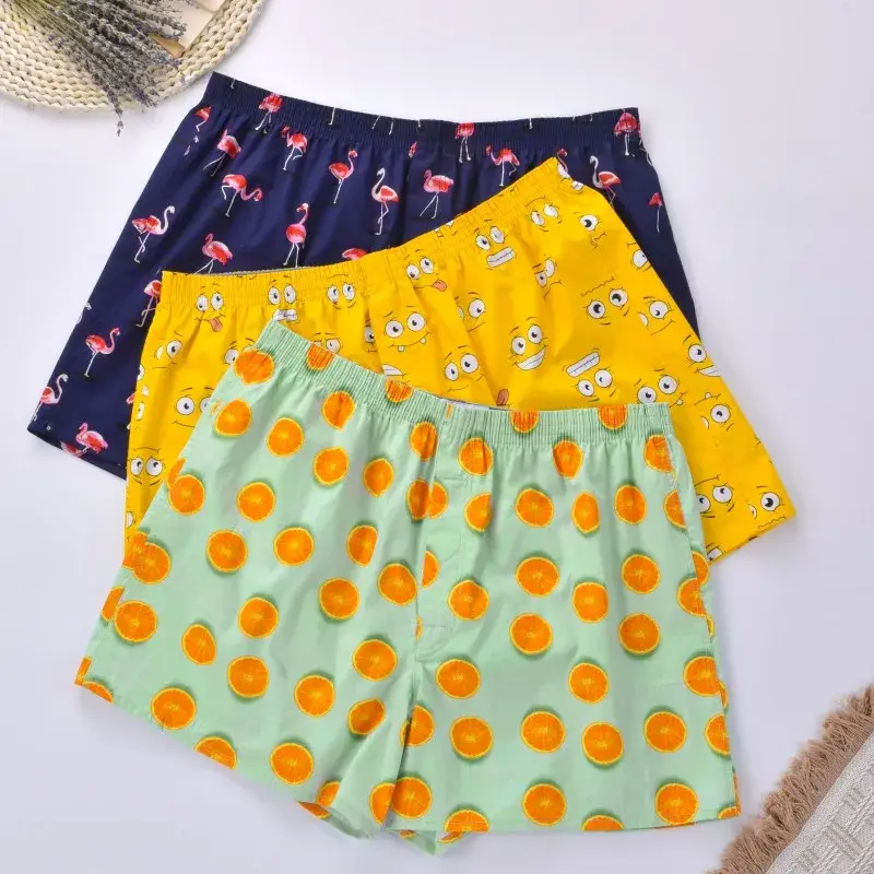 Herren-Unterwäsche, Boxershorts, Baumwolle, Schlafunterhose, hochwertige Marken, kurz bedruckt, locker, bequem, Homewear, Herrenhöschen — image 1