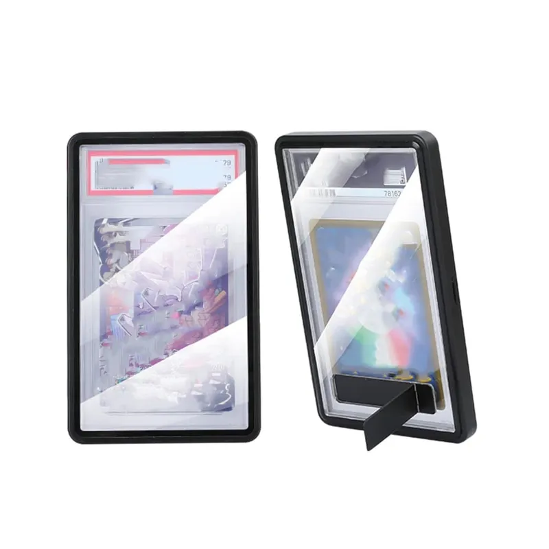 Aluminium Alloy Multicolor Trading Card Protect Case with Stand Untuk Sokongan Kad Bergred PSA BGS Mendatar dan Menegak