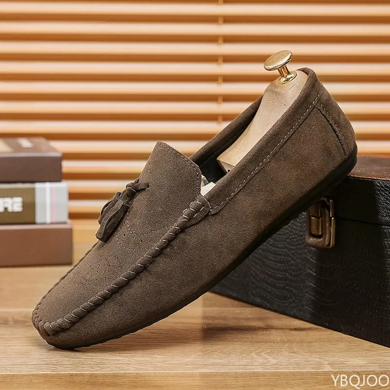 Lässige Lederschuhe für Herren, weiche Sohlen, faule Loafer zum Fahren, vielseitige, trendige Flats, modische, leichte Herrenschuhe, Zapatos für Damen — image 2