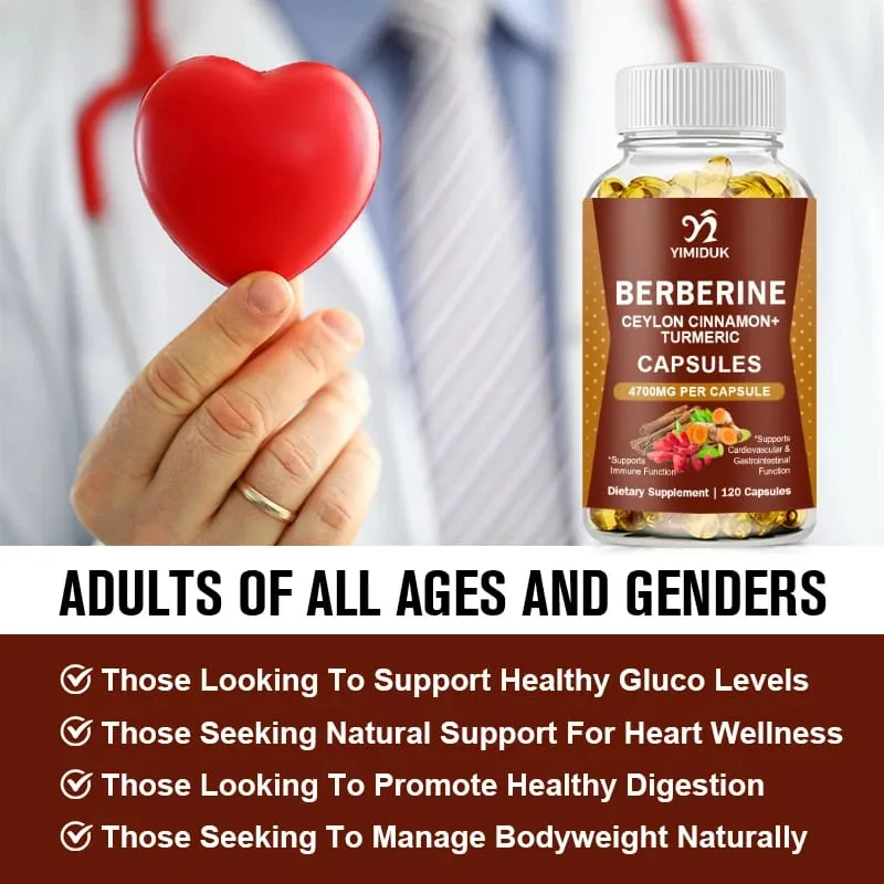 Premium Berberine Supplement Capsules Supports Immune System Healthy Food — image 5