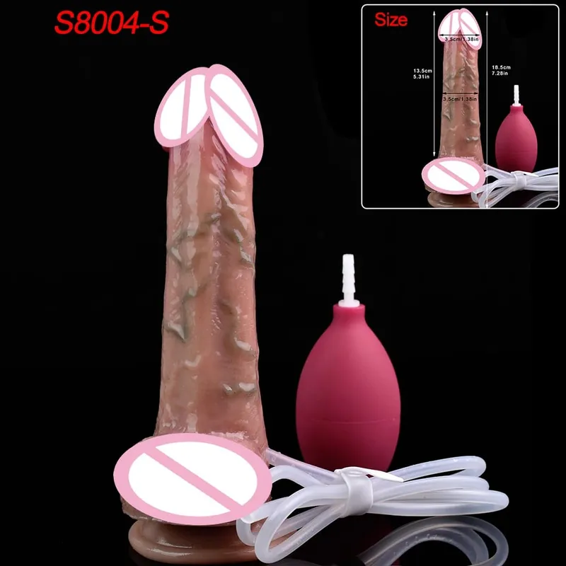 Hluboké žíly Ultra stříkající dildo Silikon Skin Touch Dlouhá ejakulační zátka na zadeček Pro muže Ženy Stimuluje G-Spot 18+ Sexuální hračky — image 8
