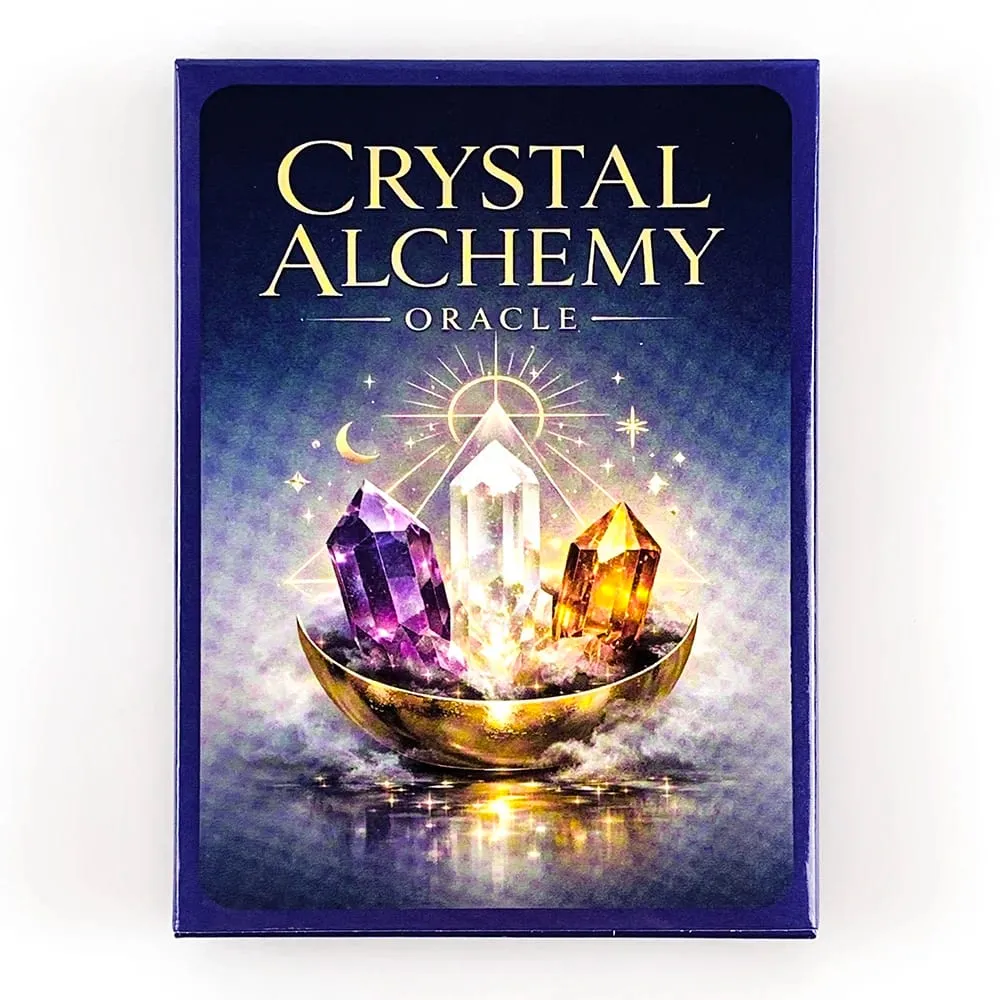 Cartas de oráculo de alquimia de cristal, cubierta de adivinación, curación de cristal, guía espiritual, juego de mesa de Tarot para lectura del destino, brujería — image 2