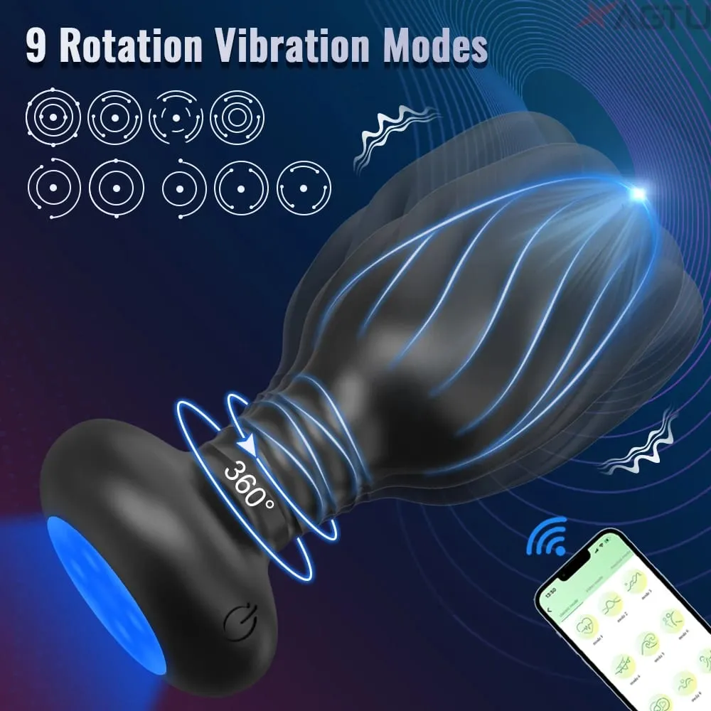 APP Kontrolü LED Rotasyon Titreşimli Butt Plug Kadınlar için Wiggle Anal Vibratör Eşcinsel Erkekler Anal Plug Etkileşim Seks Oyuncak Çiftler için — image 3
