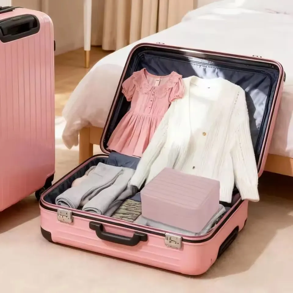 Borsa da viaggio pieghevole per trucchi Borsa da toilette grande impermeabile da appendere Organizzatore cosmetico con scomparti antigoccia per uso del trucco — image 5