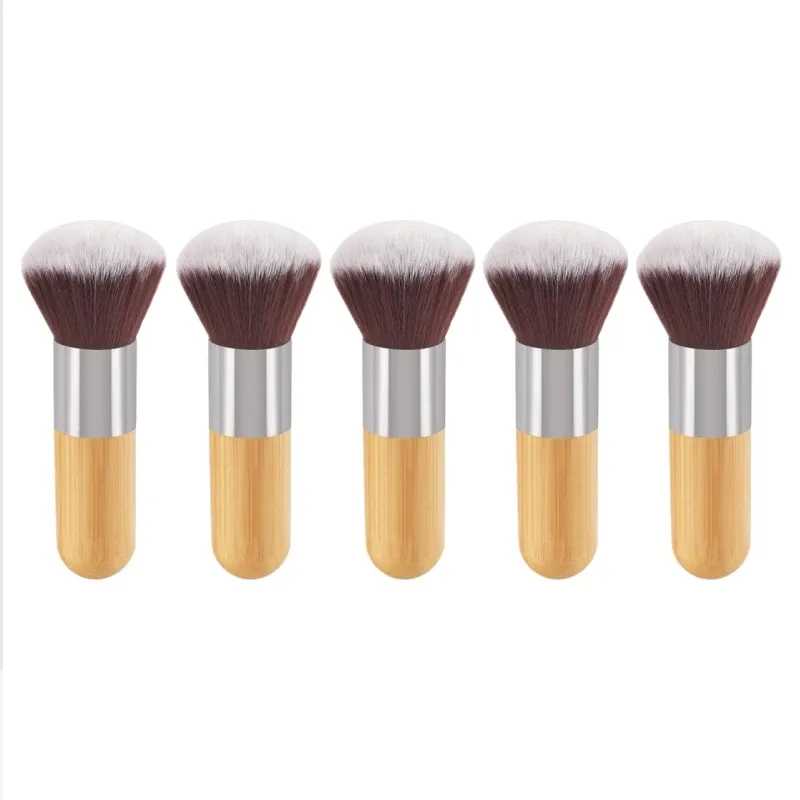 Bamboe handvat Foundation Brush Los poeder Make-up kwasten Blush Contour Vloeibare Foundation Cream Professionele gezichtsschoonheidstools — image 12