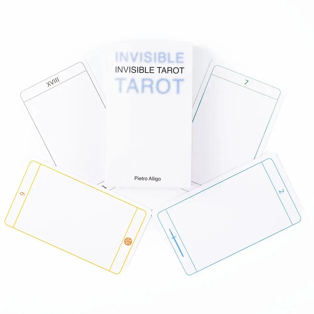 Tarocchi invisibili 78 carte vuote Crea il tuo mazzo di tarocchi 10,3 * 6 cm English Visions Divination Edition Deck Board Giochi di gioco — image 5
