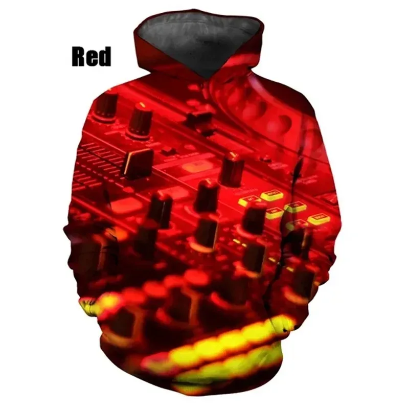 ใหม่แฟชั่น 3D พิมพ์ DJ รูปแบบ Hoodies สำหรับผู้ชาย Casual Pullover เสื้อผู้ชาย Streetwear ขนาดใหญ่ Hoodies Ropa Hombre — image 4