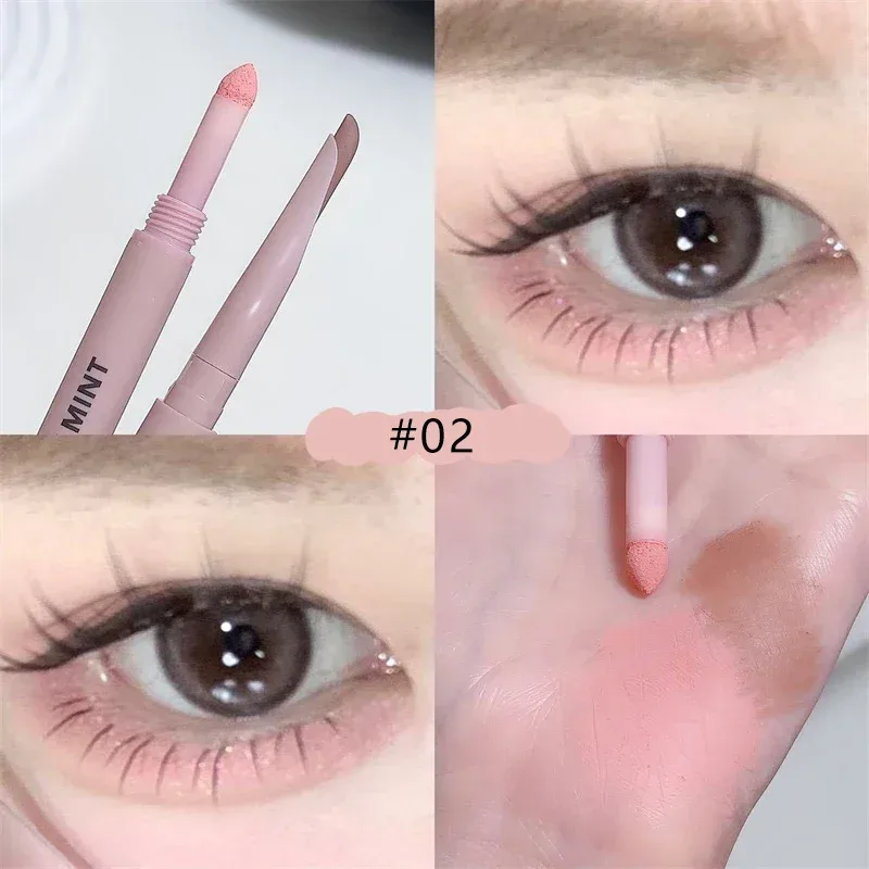 1 unidad de delineador de ojos de gusano de seda, pluma de Gel suave, delineador de ojos mate de larga duración, lápiz de Gel delineador de ojos impermeable, maquillaje coreano de secado rápido