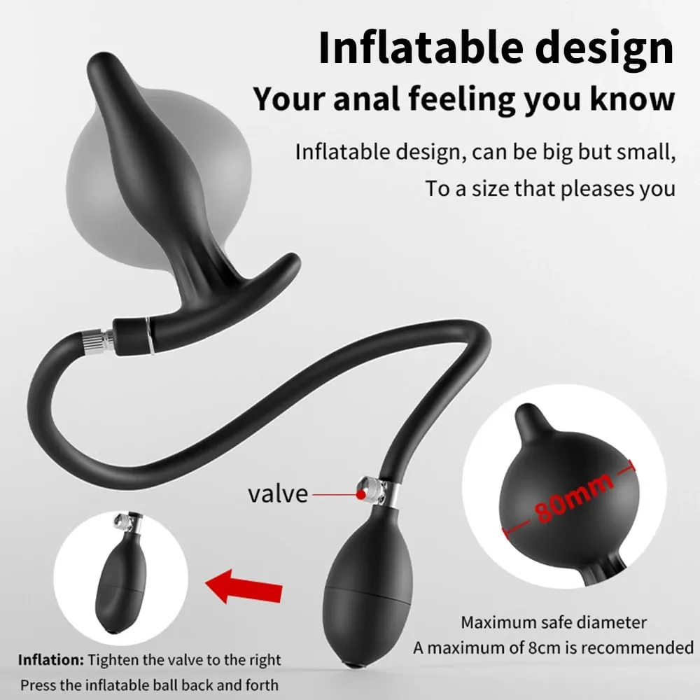 Vibrador de 10 frecuencias para próstata, inflado de cuentas, tapón Anal enorme, masajeador eléctrico para masturbación y orgasmo, producto sexual, tapón Anal, juguete sexual — image 2