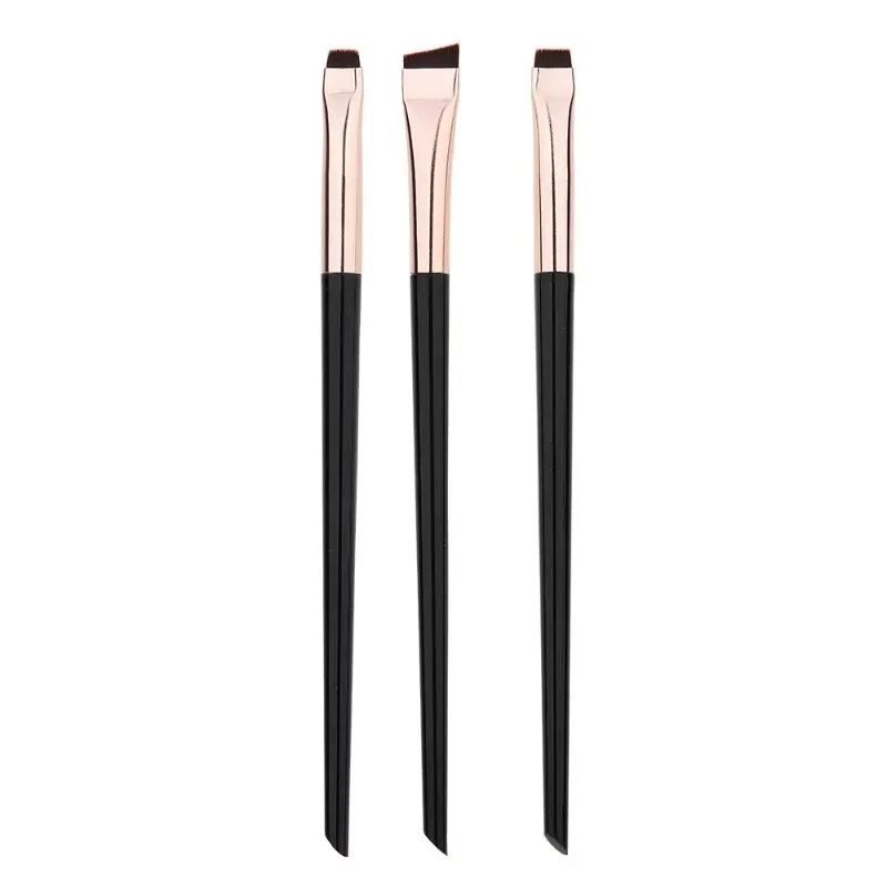3 Teile/satz Klinge Eyeliner Pinsel Augenbraue Pinsel Tragbare Flache Fein Eye Liner Stirn Kontur Make-Up Pinsel Bilden Werkzeug Großhandel 2025 — image 5
