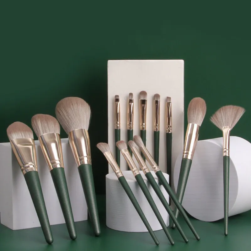 14Pcs Makeup Brushes Set Malaking Malambot Malambot Eye Shadow Foundation Brush Pambabae Cosmetic Powder Blush Blending Beauty Make Up Tools — image 4